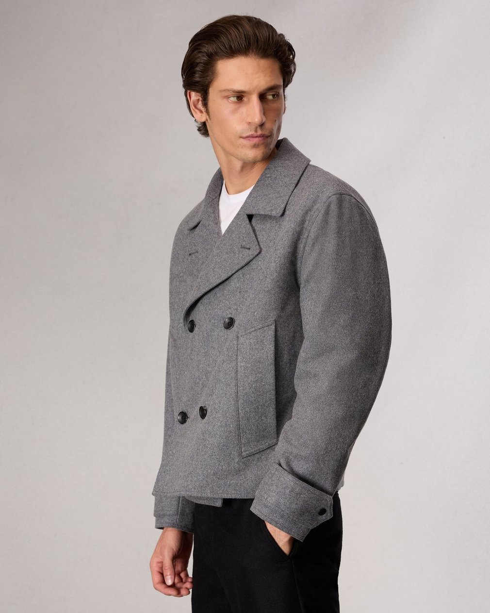 Eddy Wool-Blend Jacket Mid Charcoal - Image 4