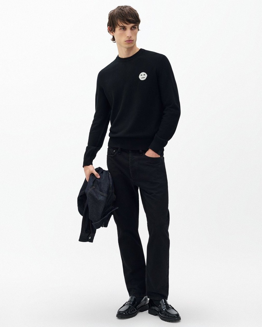 Sour Face Wool Sweater Black - Image 3