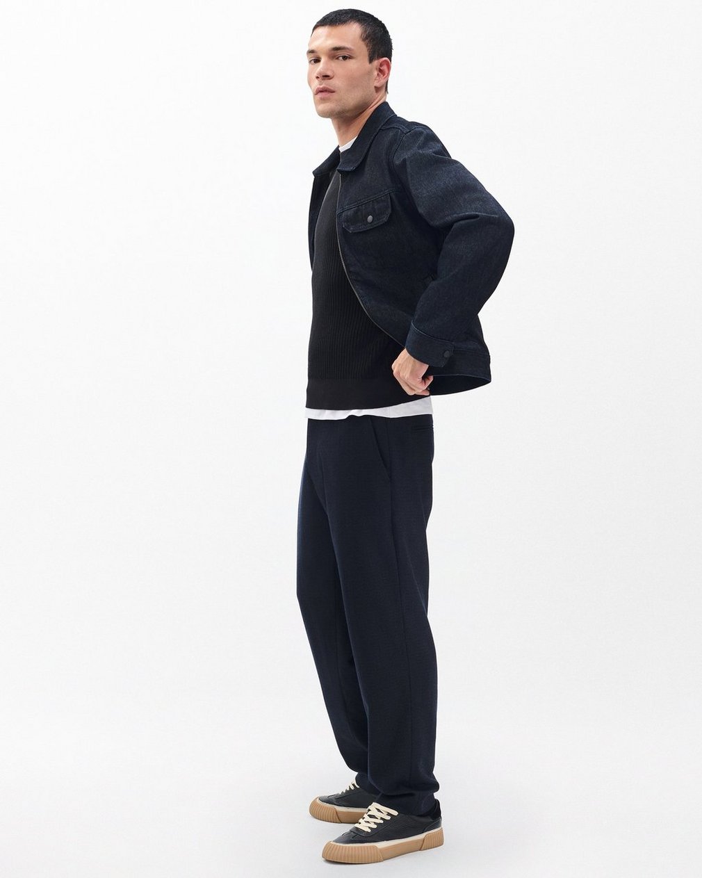 Jayce Silk-Cotton Sweater Black - Image 3