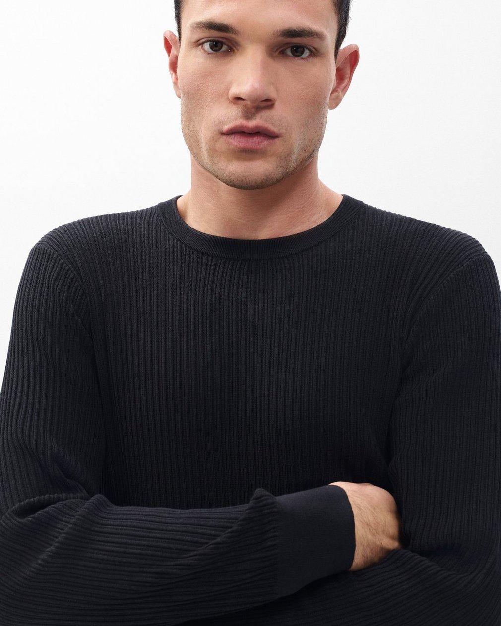 Jayce Silk-Cotton Sweater Black - Image 5