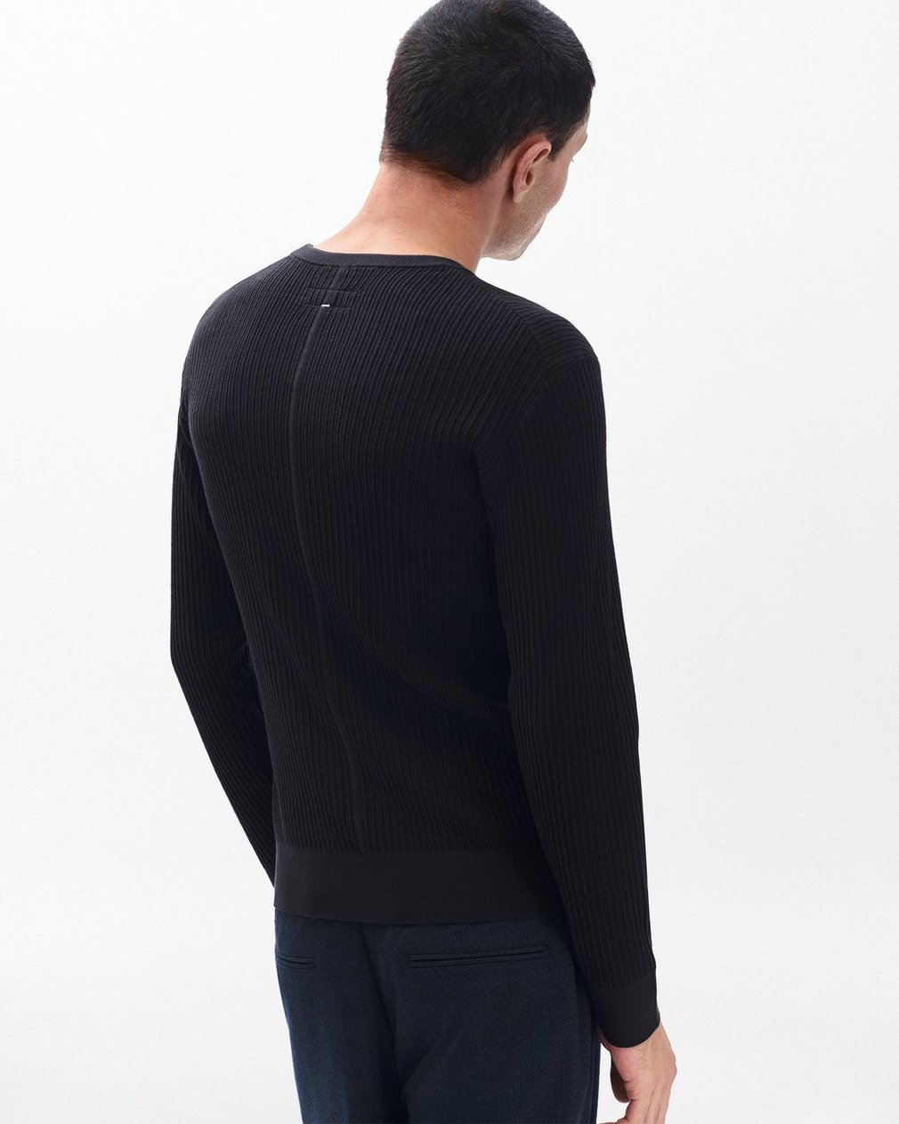 Jayce Silk-Cotton Sweater Black - Image 6
