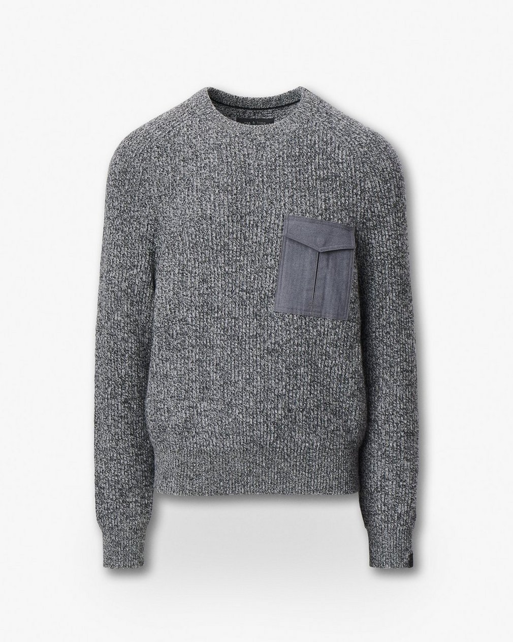 Walker Marled Mixed-Media Sweater Grey Multi - Image 2