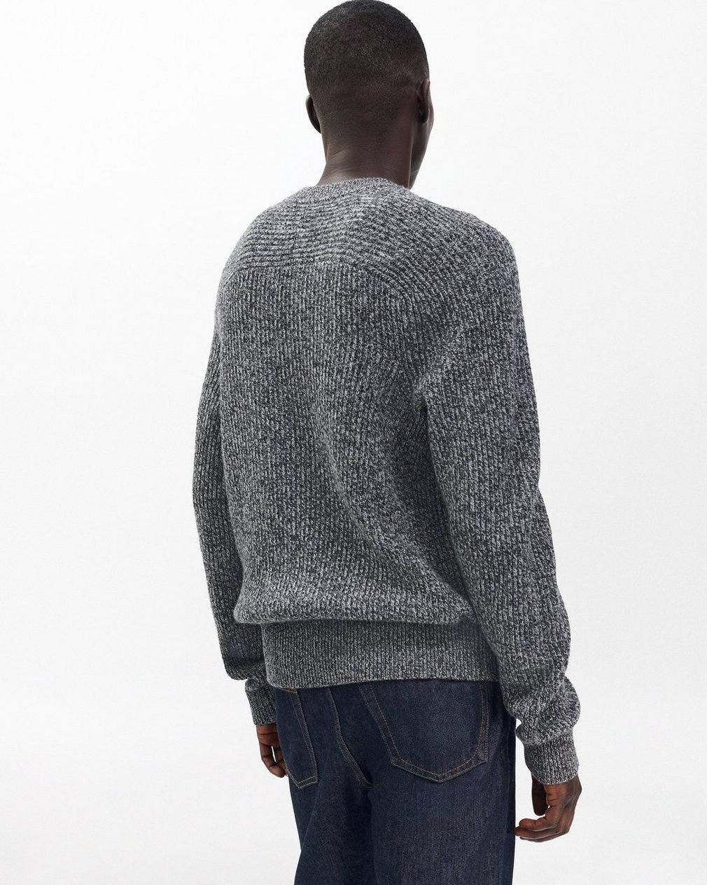 Walker Marled Mixed-Media Sweater Grey Multi - Image 6