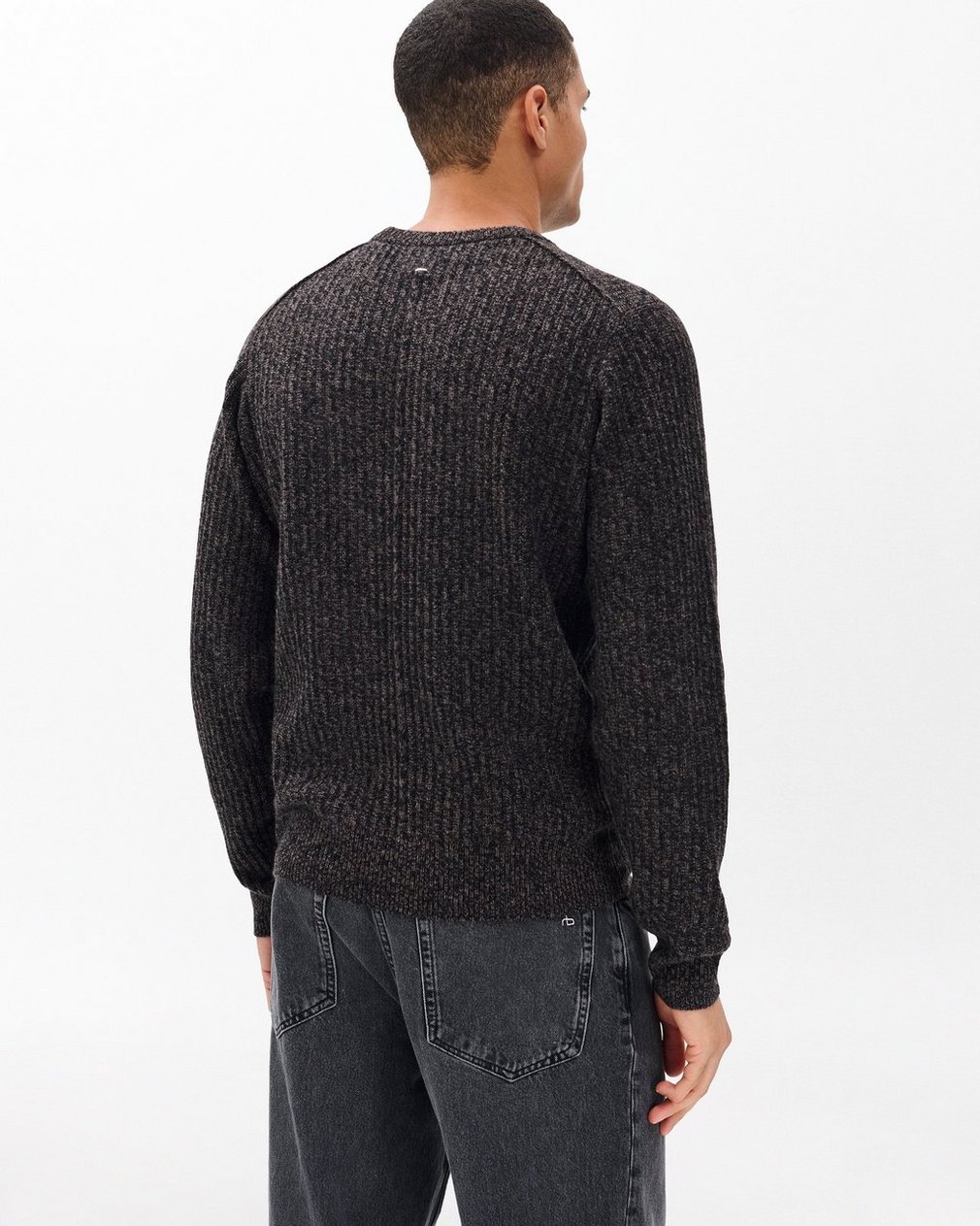 Jensen Ribbed Cashmere Sweater Brown Multi - Image 5