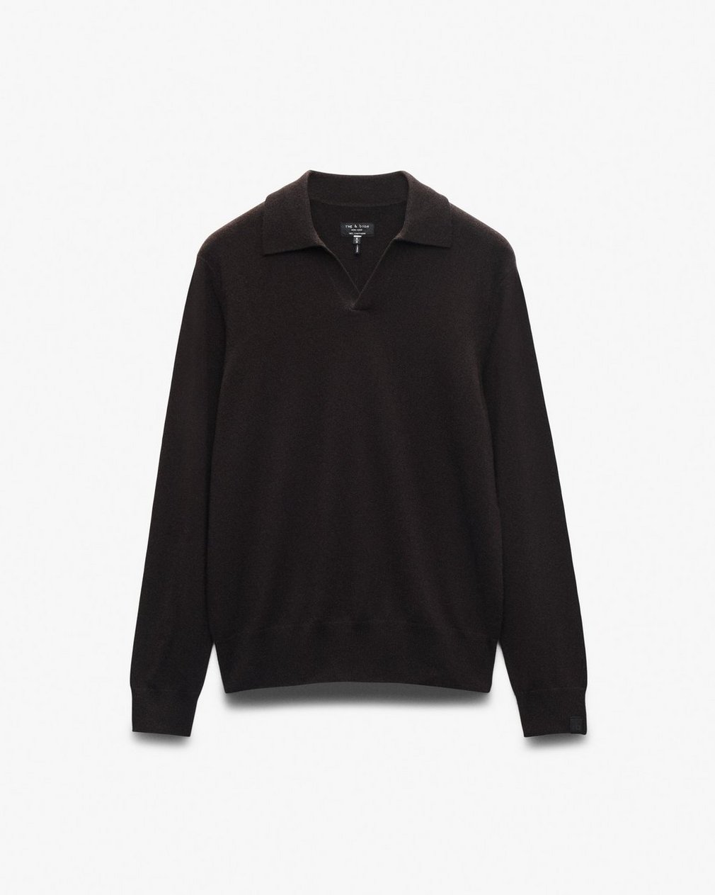 Downing Cashmere Polo Dark Brown - Image 2