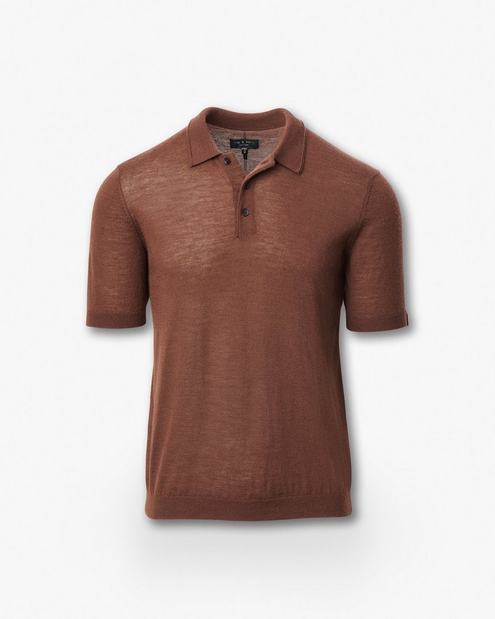 Downing Lightweight Cashmere Polo Brown - Image 2