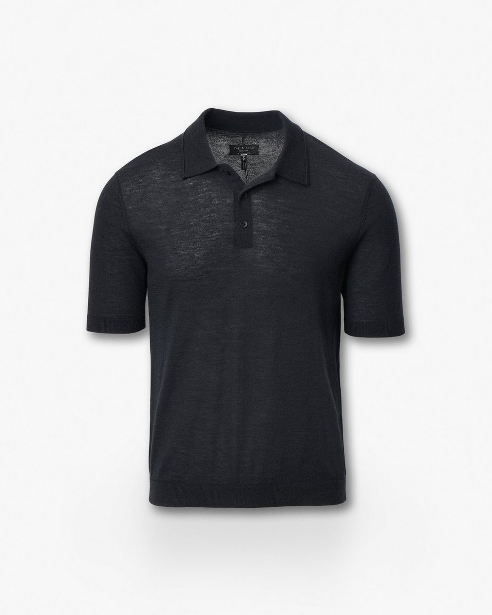 Downing Lightweight Cashmere Polo Black - Image 2