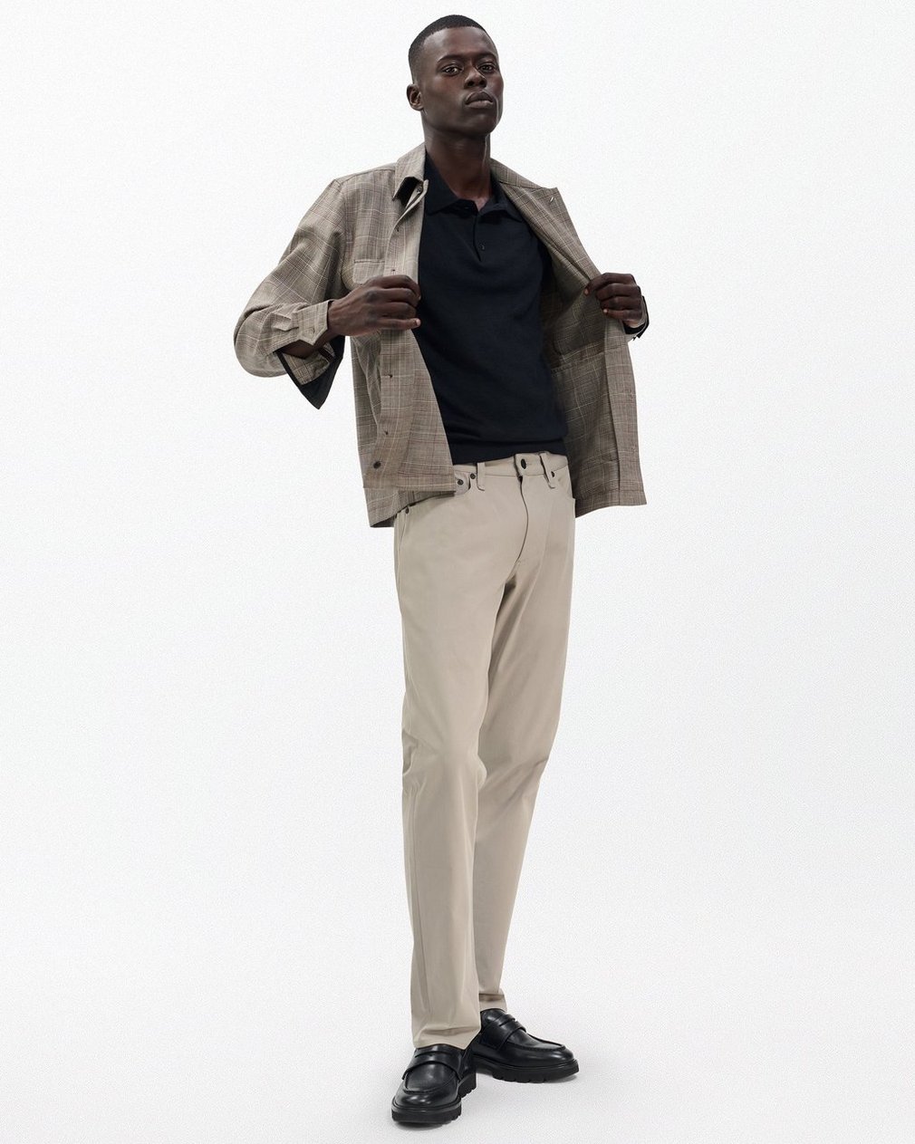 Downing Lightweight Cashmere Polo Black - Image 3