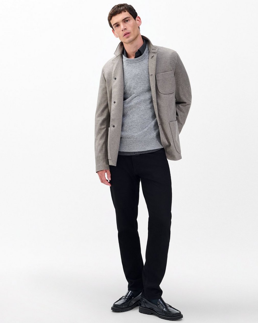 Declan Cashmere Sweater Grey - Image 2