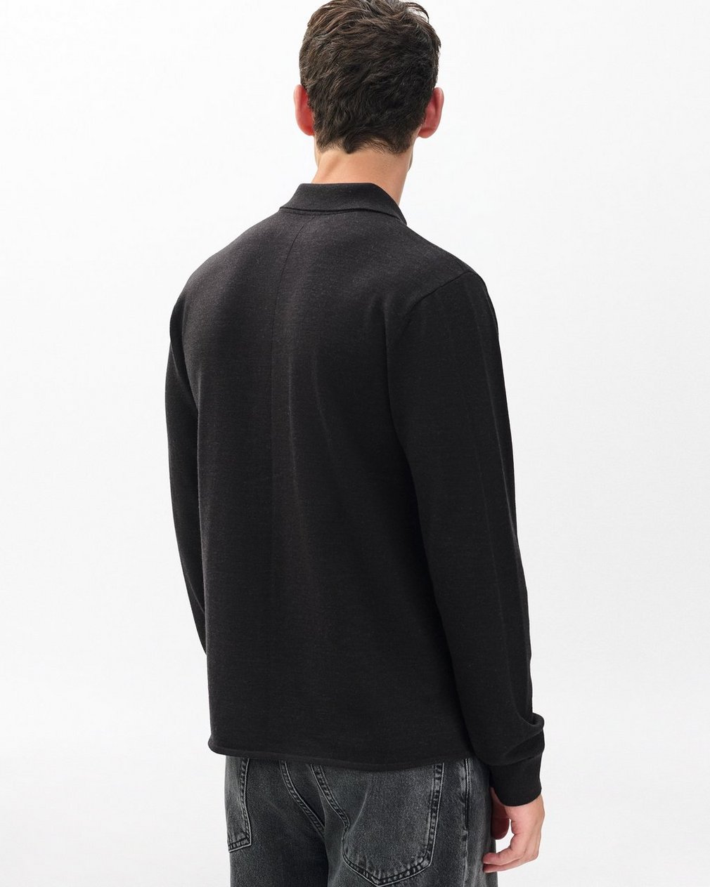 Crawford Wool-Cashmere Knit Shirt Dark Brown - Image 6