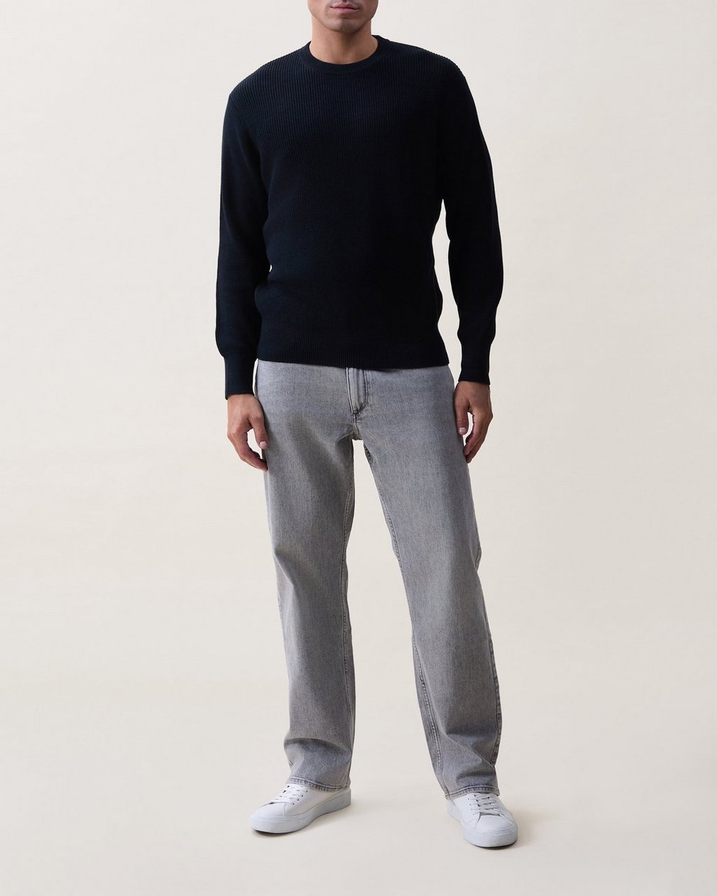 Curtis Cotton Crewneck Sweater Black
