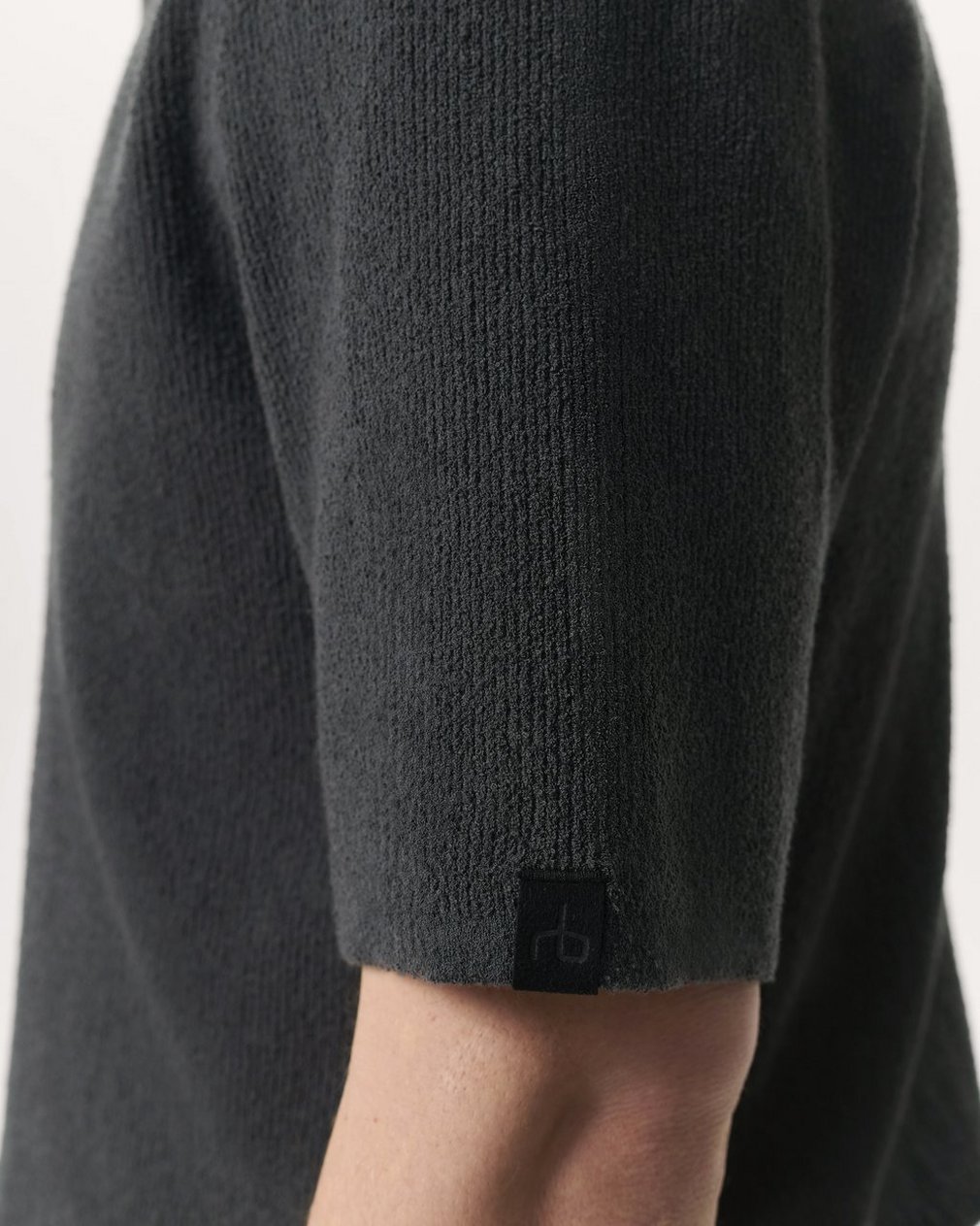 Zuma Johnny Collar Knit Polo Shirt Dark Grey - Image 6