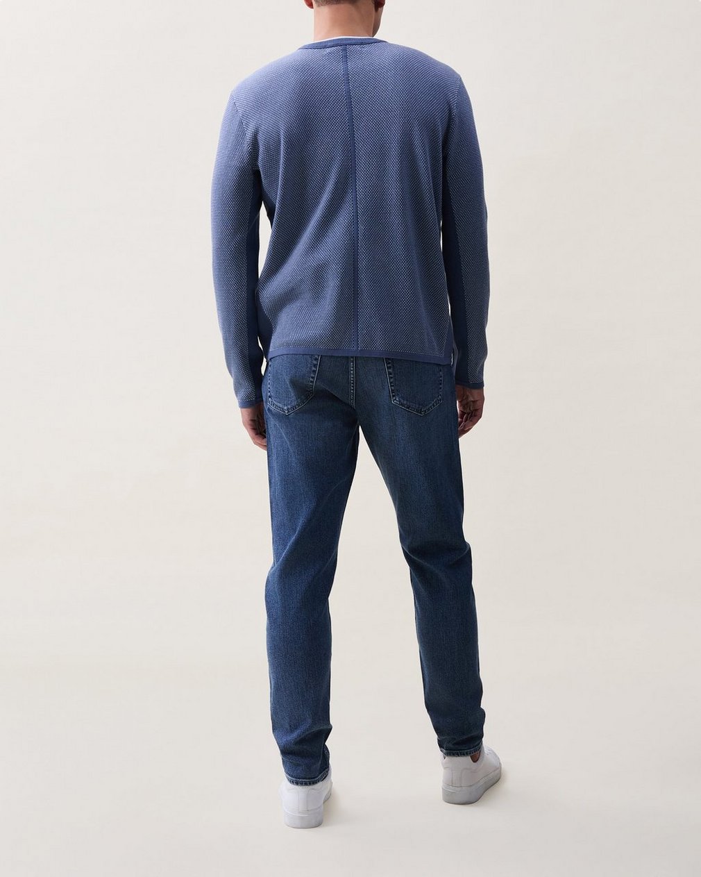 Mitch Cotton Sweater Worn Indigo - Image 2