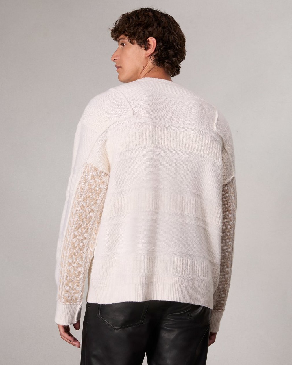 Colton Relaxed Fit Wool-Blend Sweater Ivory - Image 5