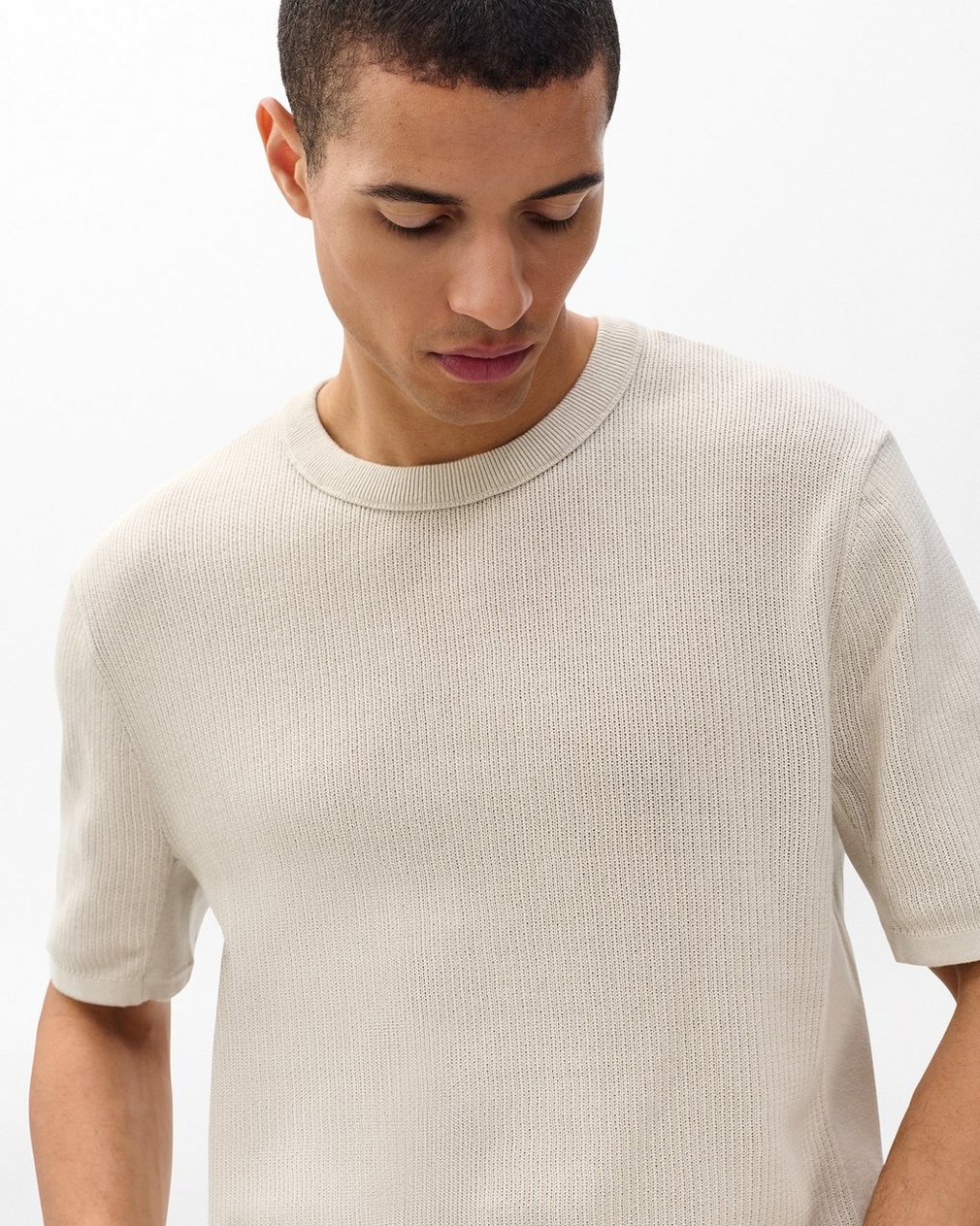Harvey Crewneck T-Shirt Desert Sand - Image 4