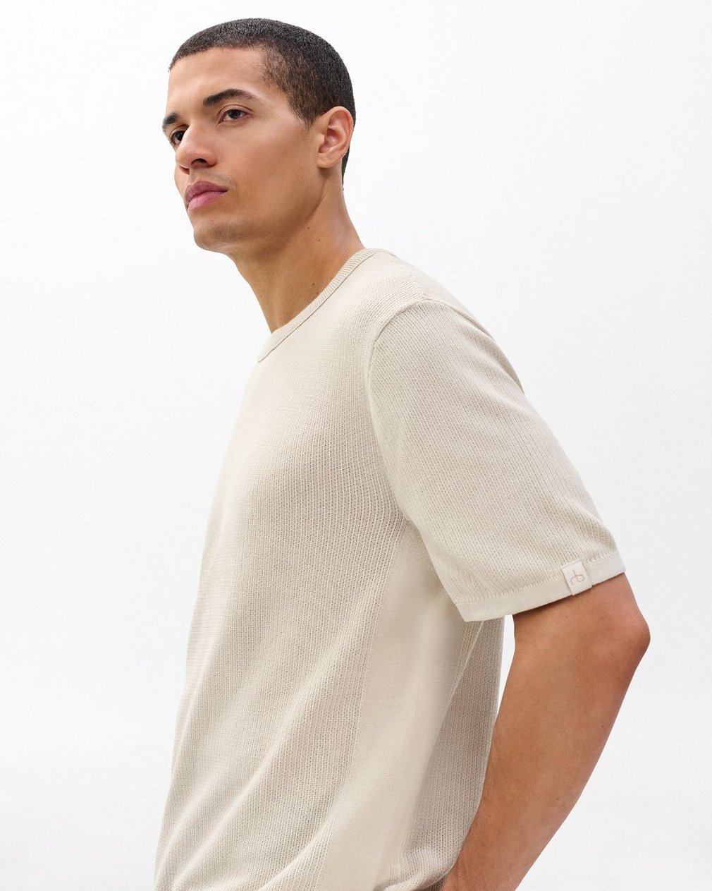 Harvey Crewneck T-Shirt Desert Sand - Image 5
