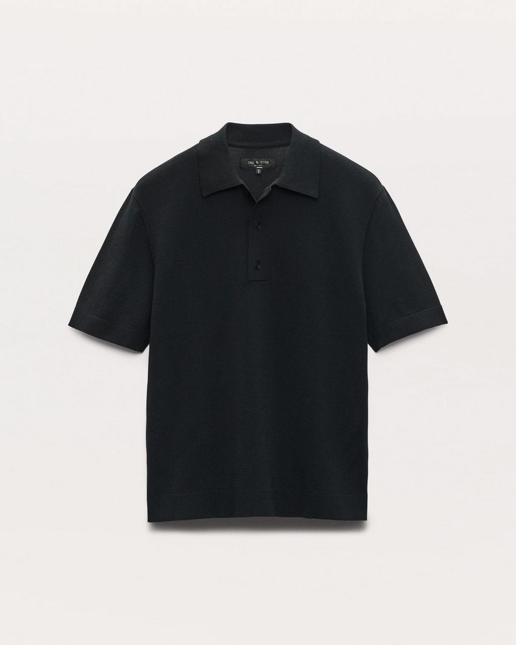 Knit Polo Shirt Black