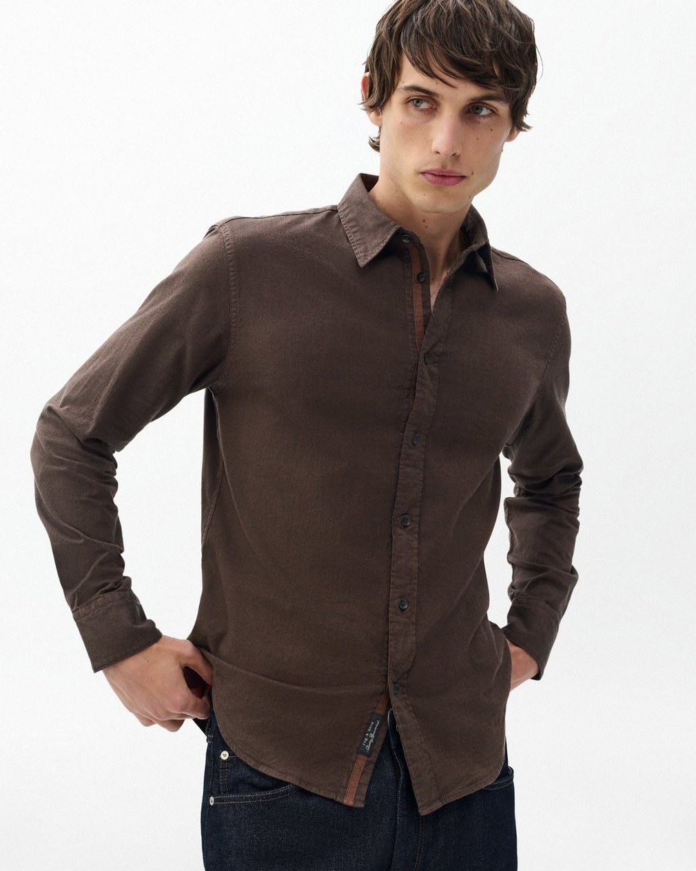 Tomlin Stretch Dobby Shirt Dark Brown