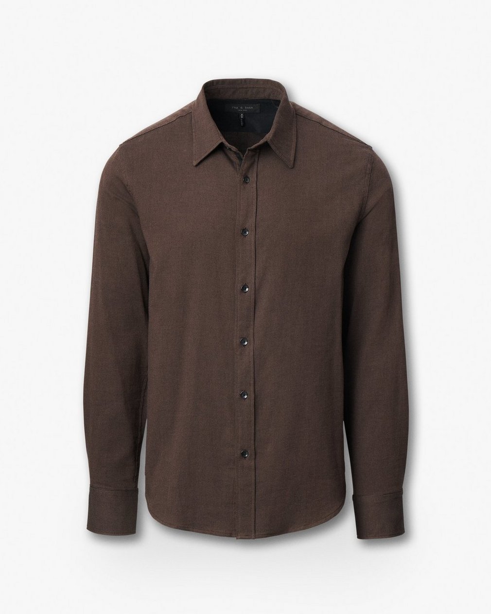 Tomlin Stretch Dobby Shirt Dark Brown - Image 2
