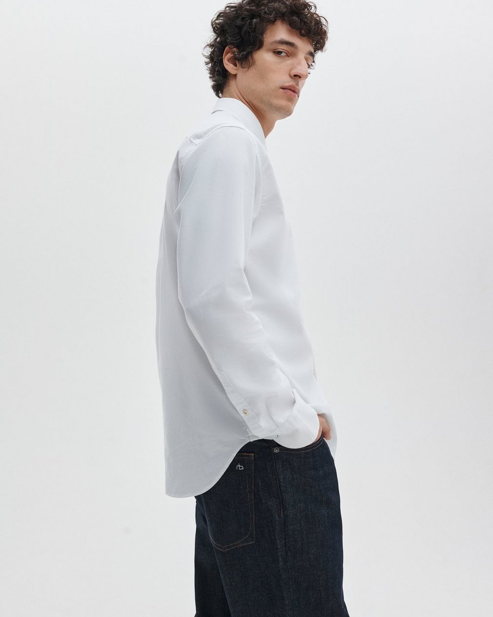 Tomlin Stretch-Cotton Dobby Shirt White - Image 4