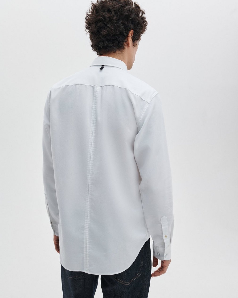 Tomlin Stretch-Cotton Dobby Shirt White - Image 5