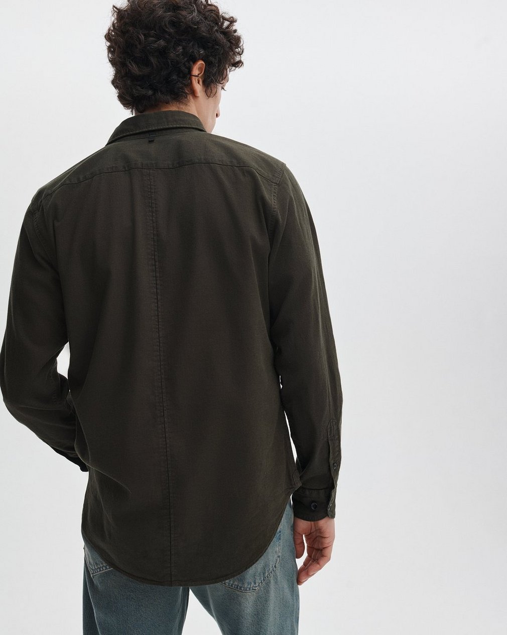 Tomlin Stretch-Cotton Dobby Shirt Army - Image 5