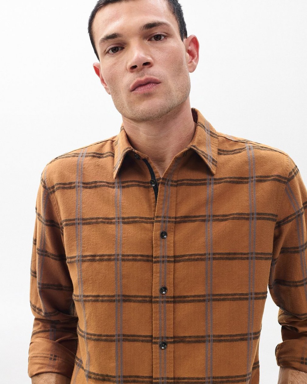 Tomlin Brushed Oxford Shirt Rust