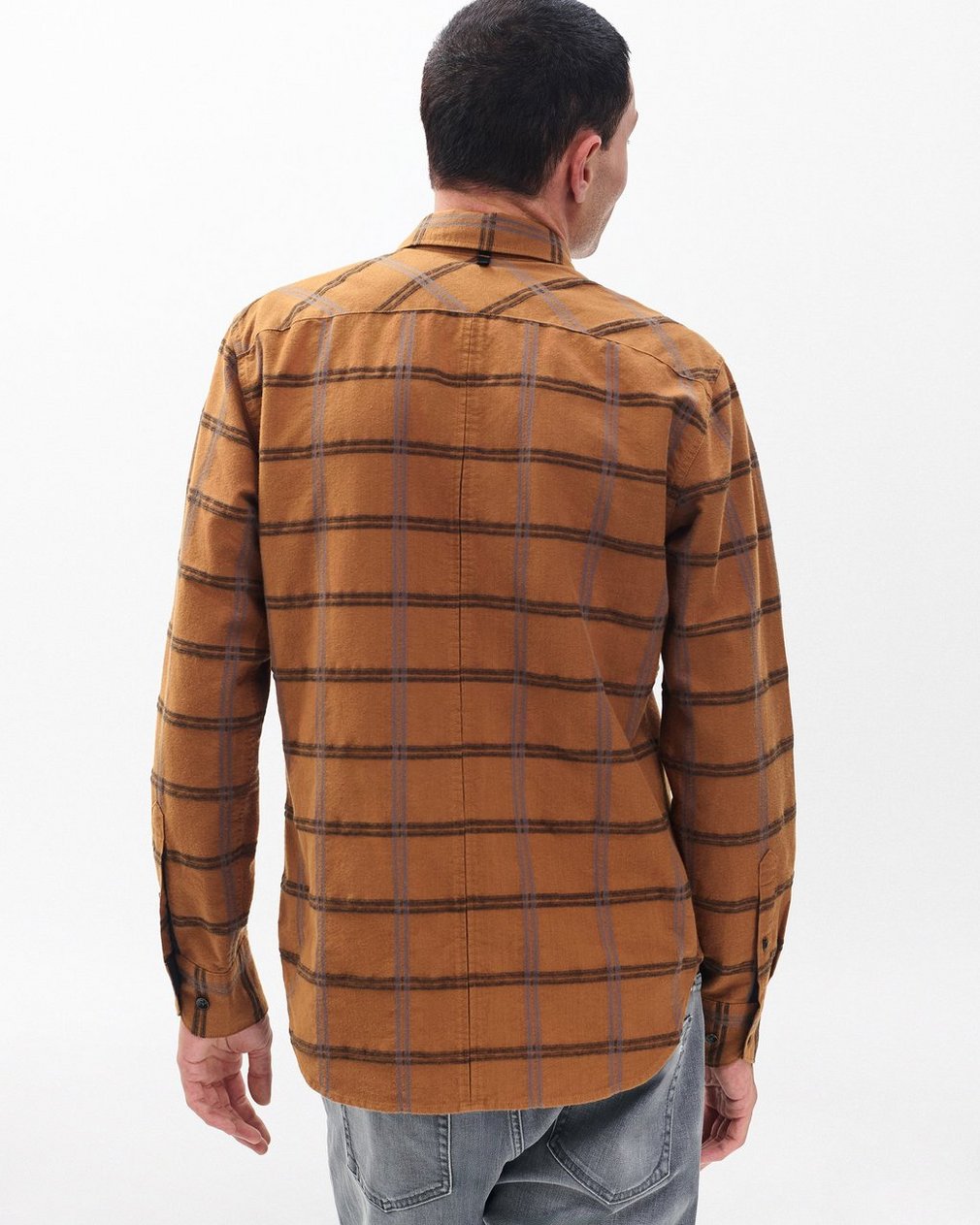 Tomlin Brushed Oxford Shirt Rust - Image 6
