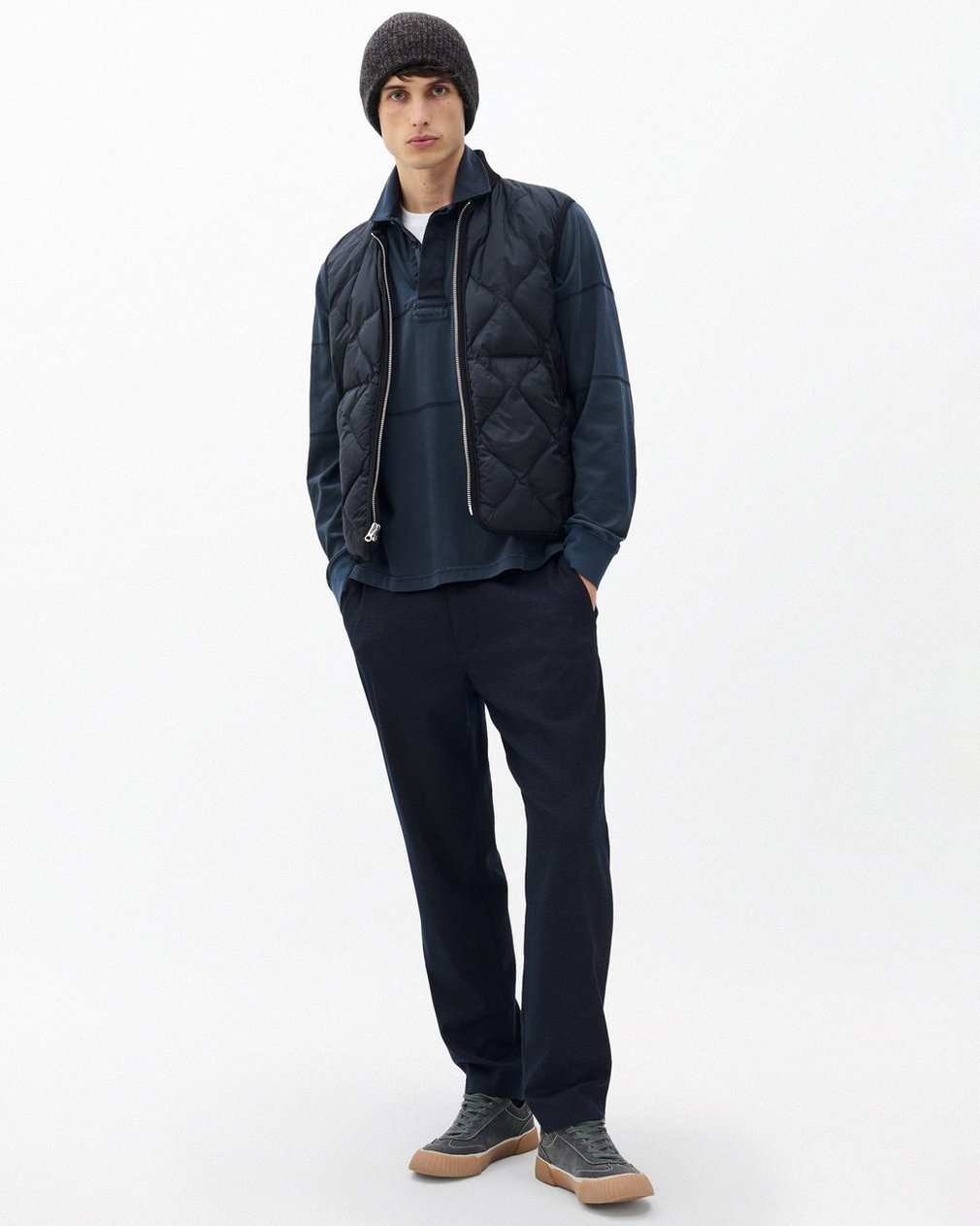 Washed Cotton Rugby Shirt Washed Black - Image 3