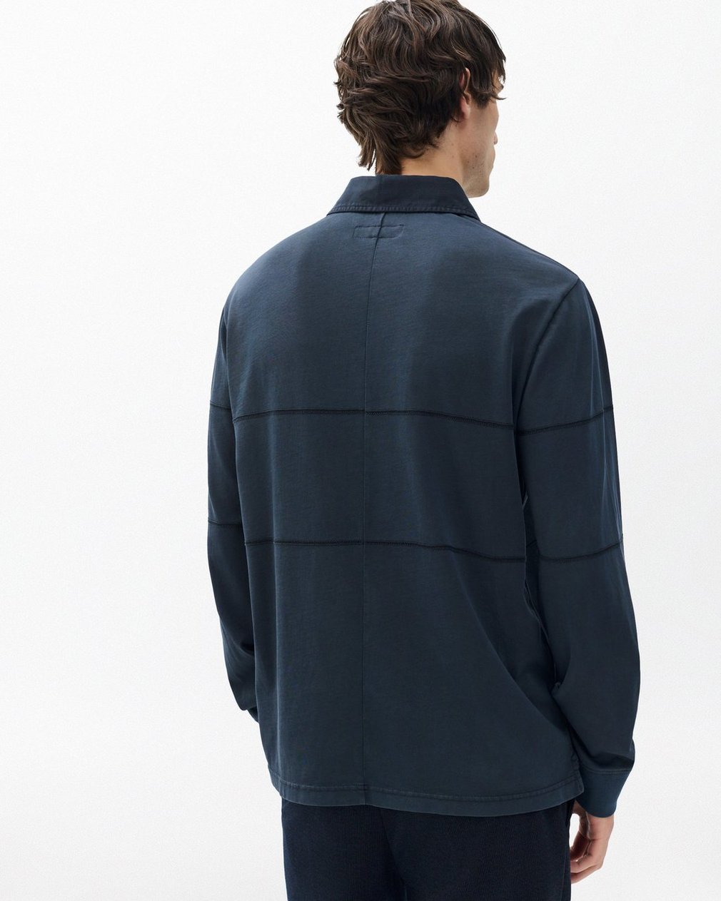 Washed Cotton Rugby Shirt Washed Black - Image 6