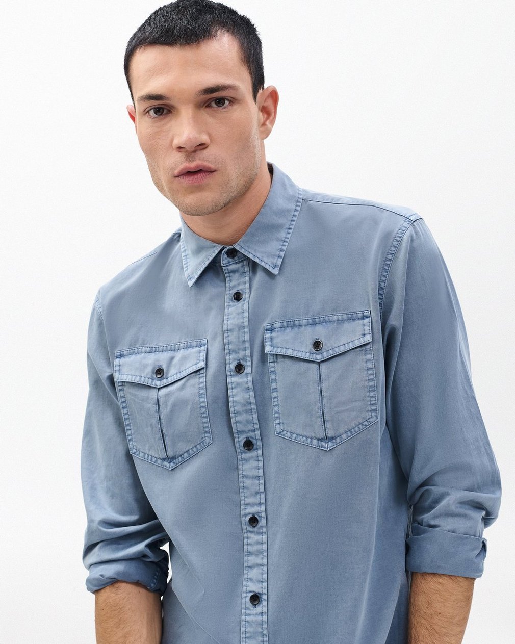 Finch Military Shirt Workwear Blue