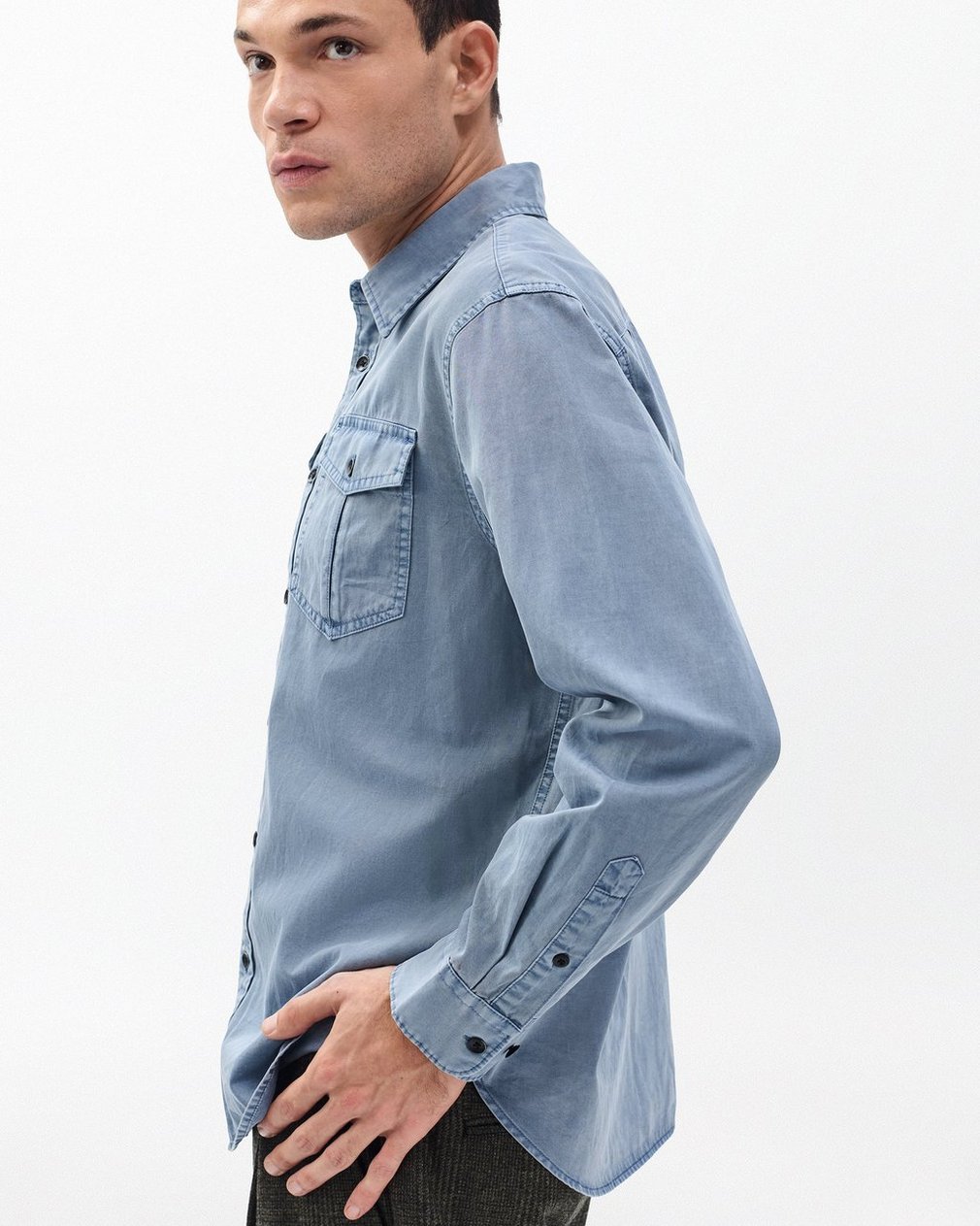 Finch Military Shirt Workwear Blue - Image 4