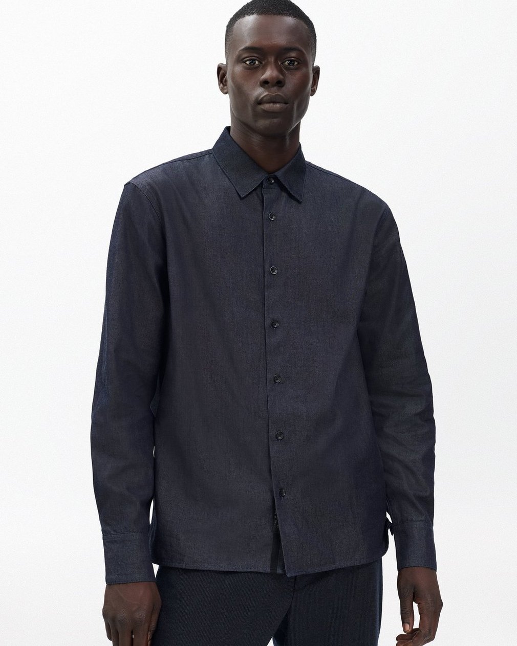 Dalton Japanese Denim Shirt Indigo - Image 4