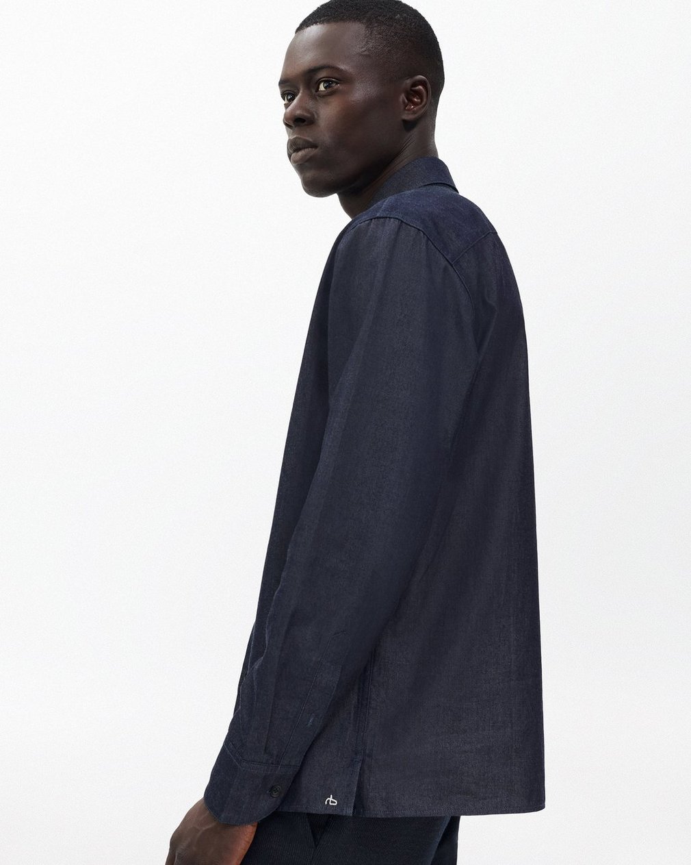 Dalton Japanese Denim Shirt Indigo - Image 5