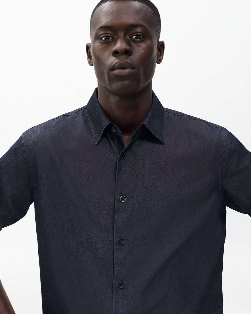 Dalton Japanese Denim Shirt Indigo - Image 6