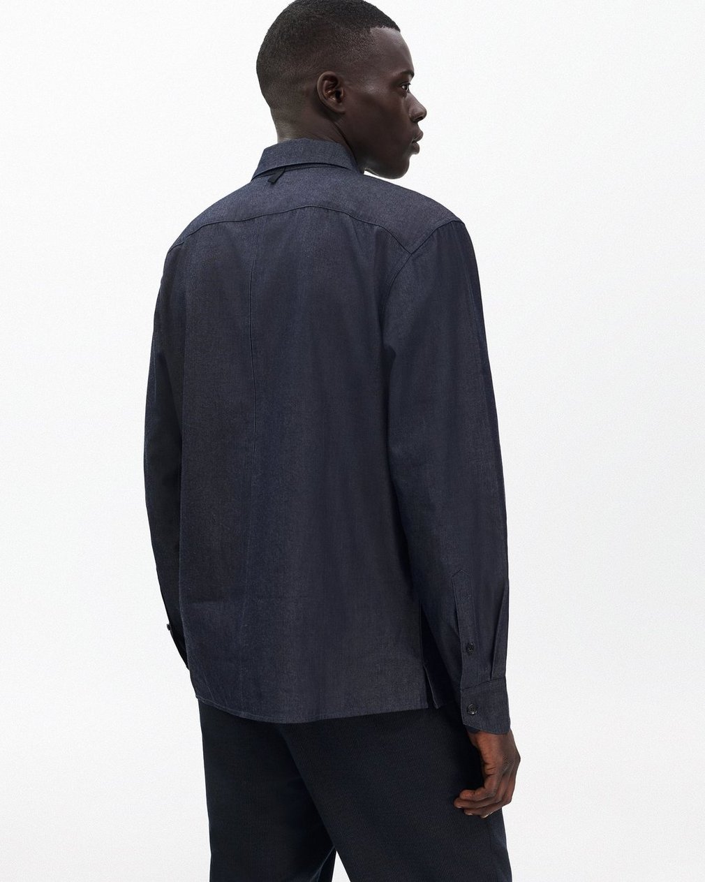 Dalton Japanese Denim Shirt Indigo - Image 7