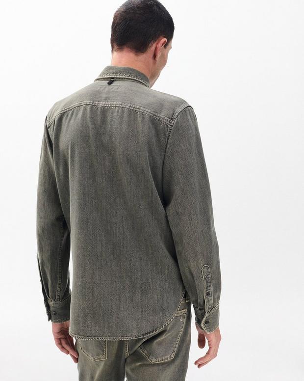 Jack Infuse Denim Shirt Grey Olive - Image 6