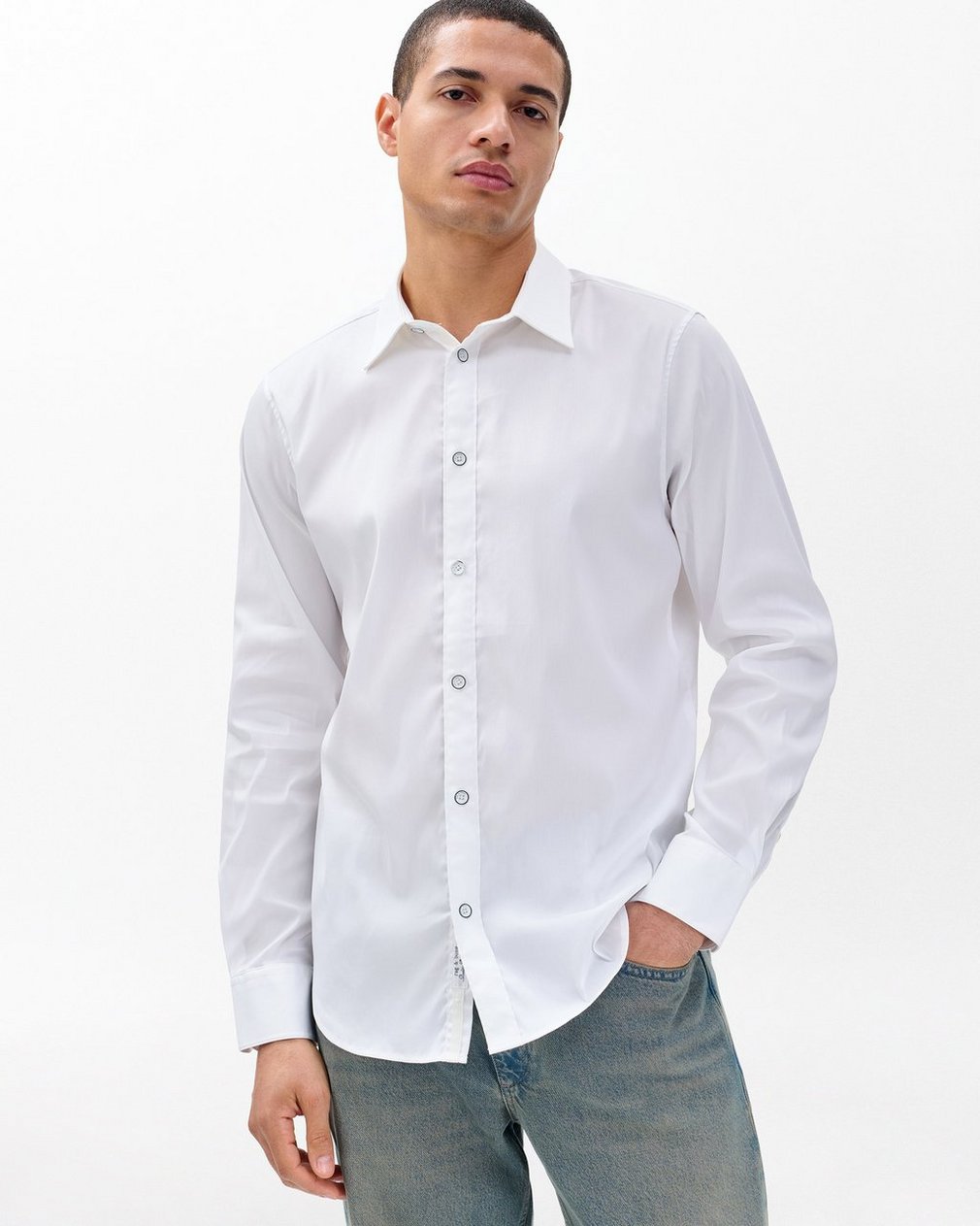 Patrick Poplin Shirt White