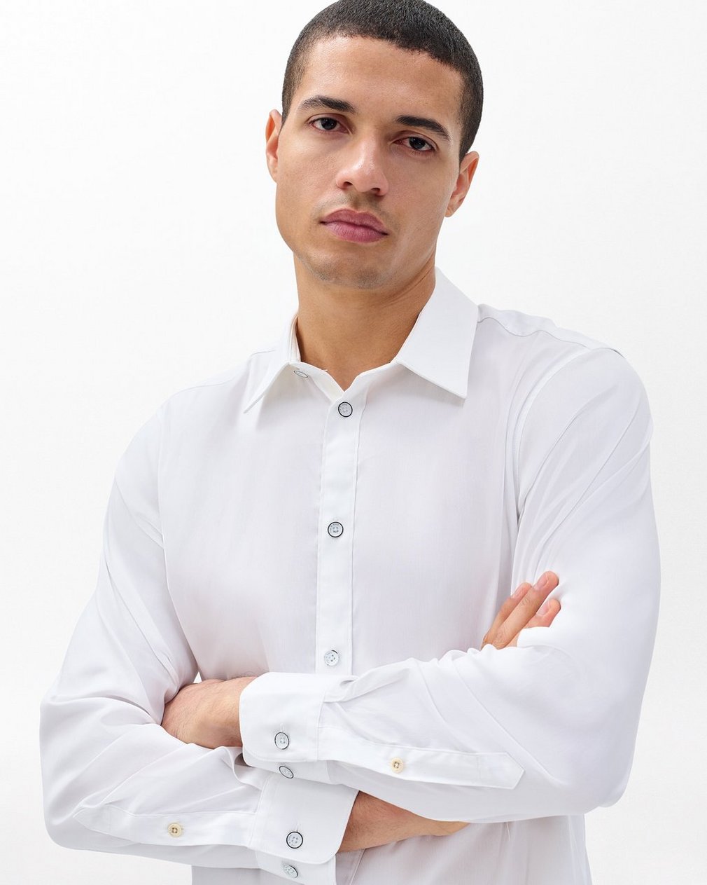 Patrick Poplin Shirt White - Image 4