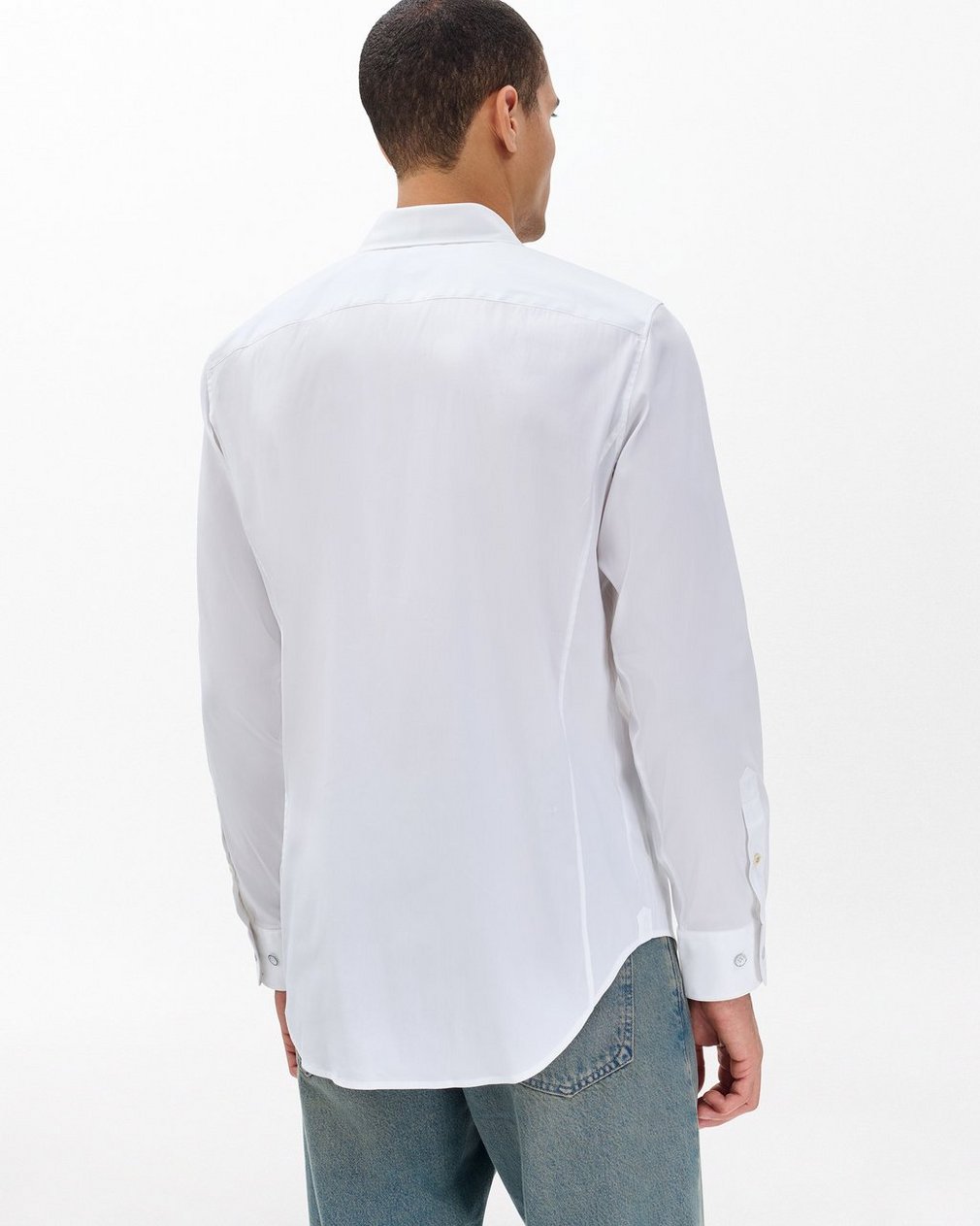 Patrick Poplin Shirt White - Image 6