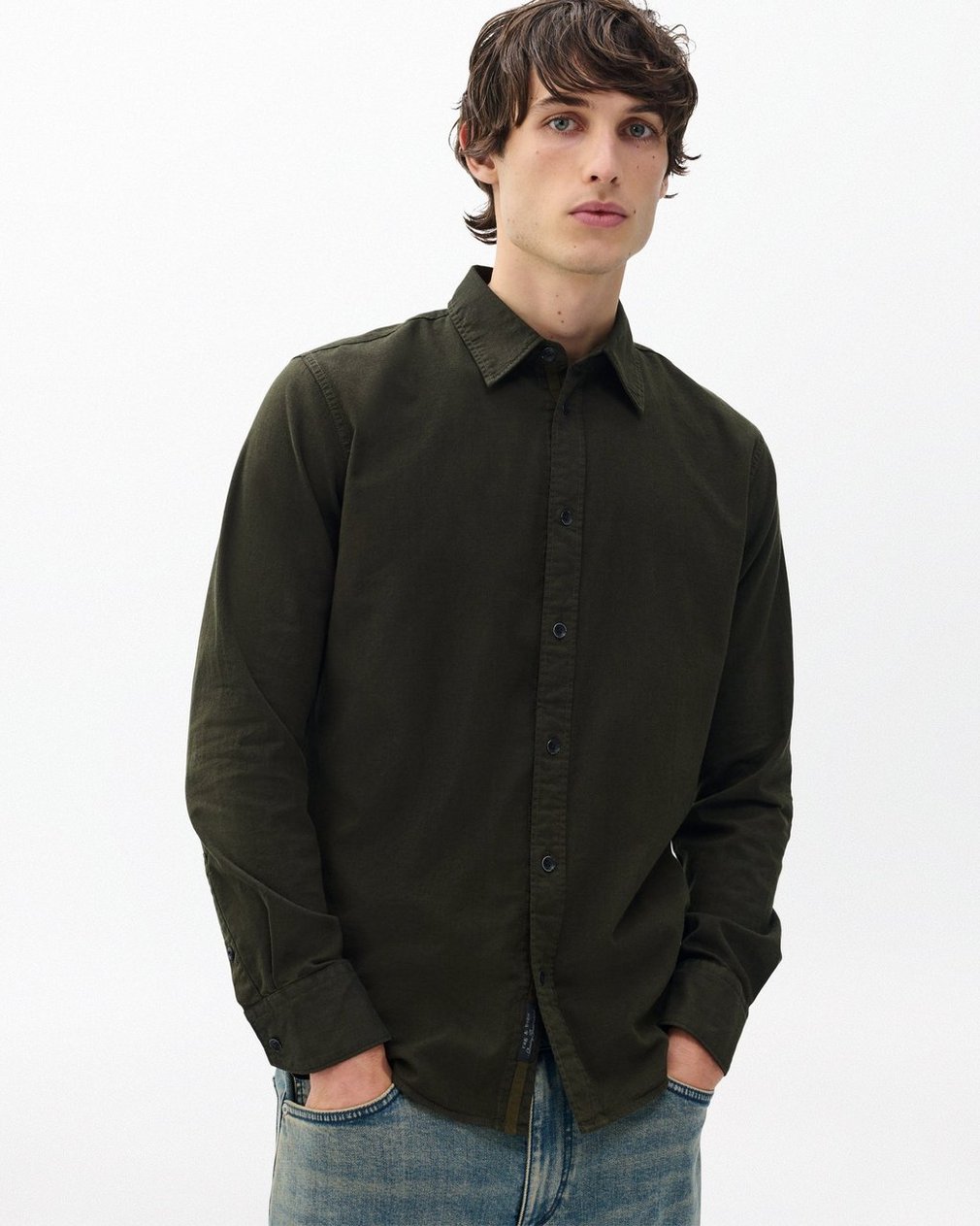 Tomlin Stretch Dobby Shirt Forest Green - Image 4