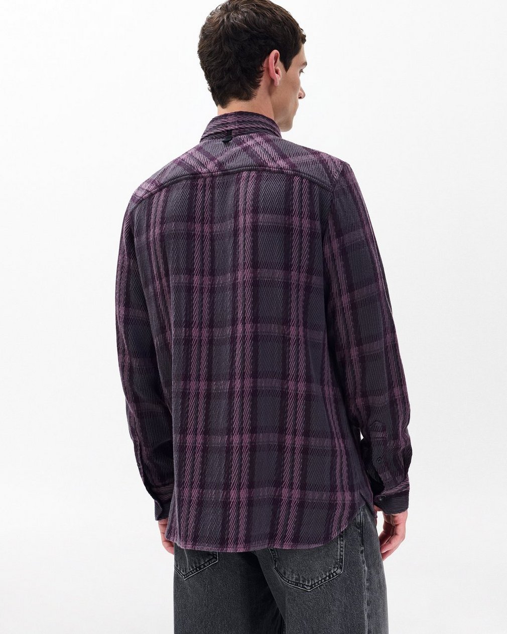 Plaid Twill CPO Overshirt Purple Fairfax - Image 6