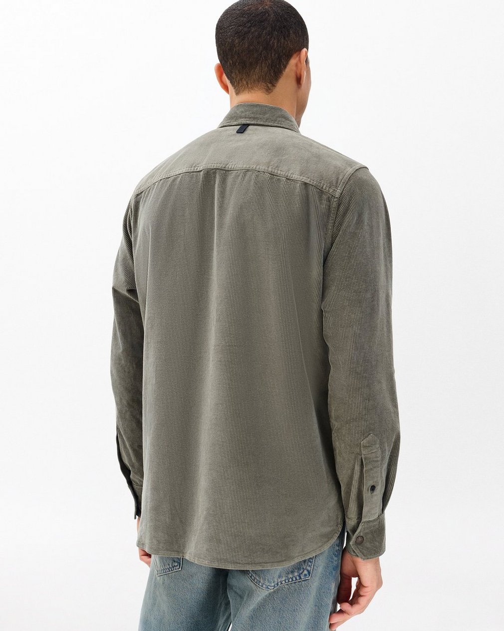 Corduroy CPO Overshirt Dark Green - Image 6