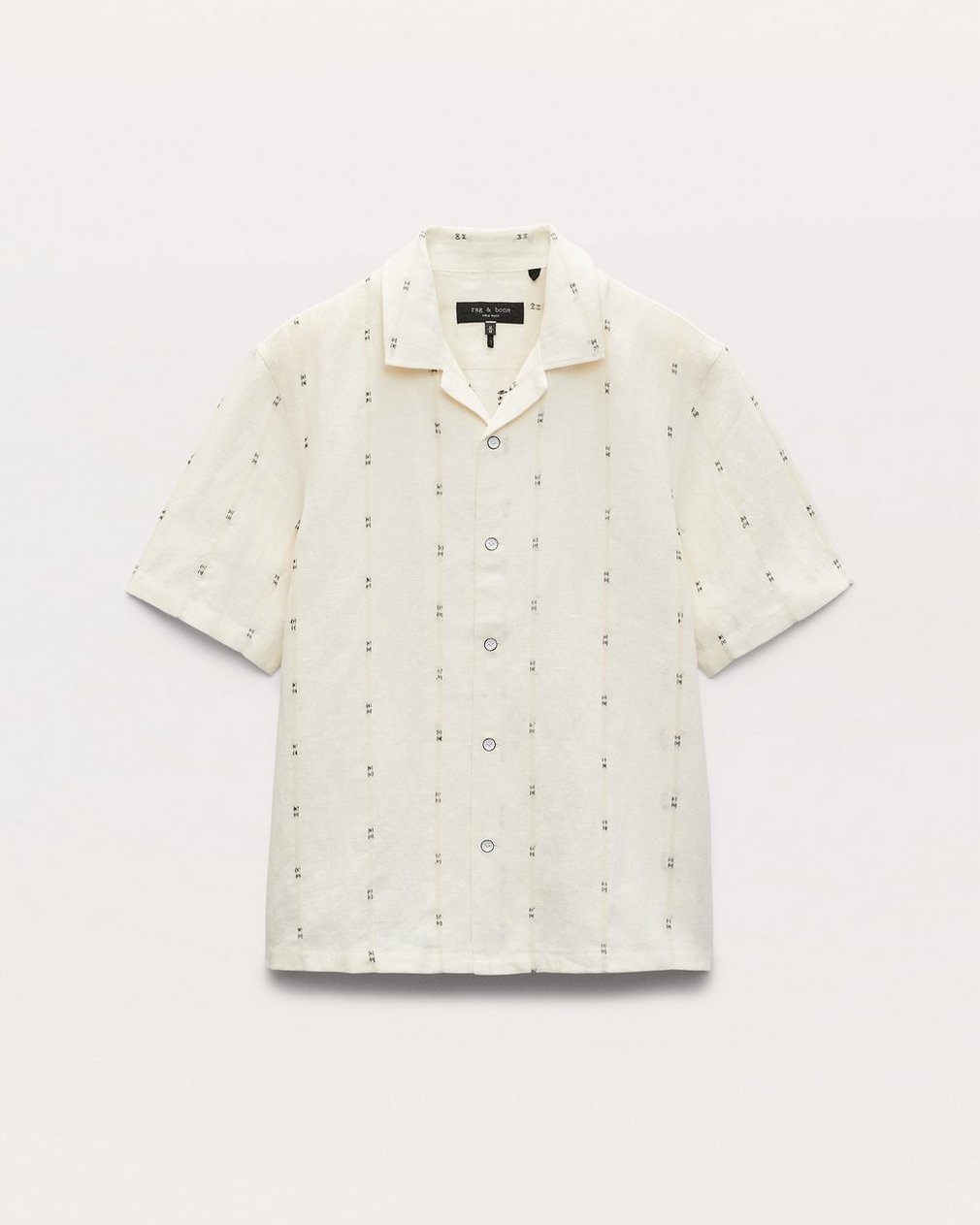 Avery Embroidered Camp Shirt White Remi Stripe - Image 2