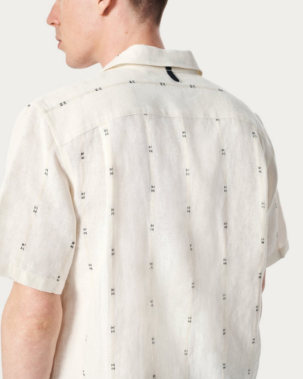 Avery Embroidered Camp Shirt White Remi Stripe - Image 5