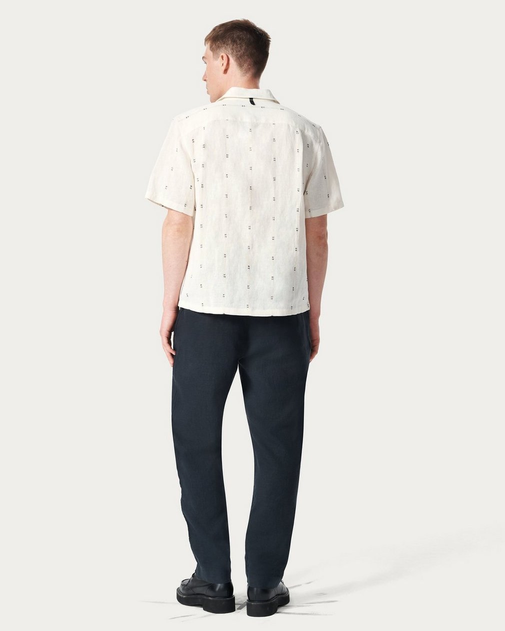 Avery Embroidered Camp Shirt White Remi Stripe - Image 6