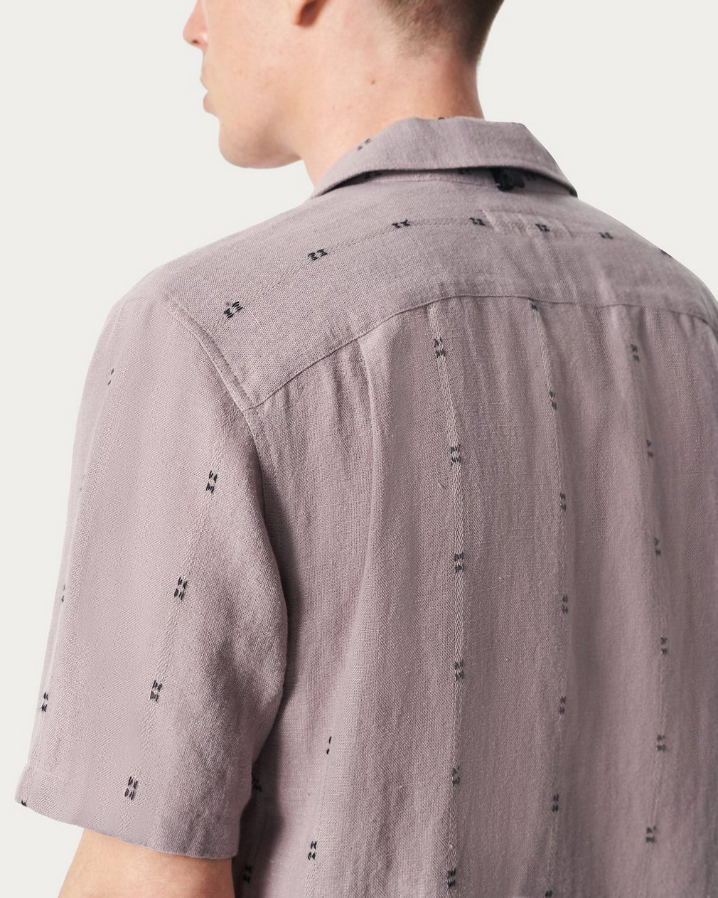 Avery Embroidered Camp Shirt Gull Remi Stripe - Image 5