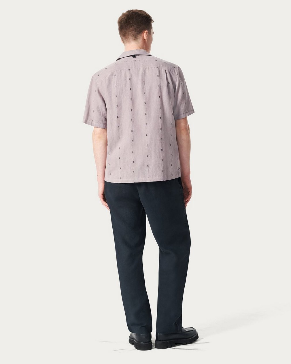 Avery Embroidered Camp Shirt Gull Remi Stripe - Image 6