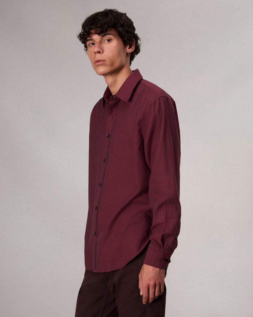 Finch Textured Striped Shirt Red Stripe - Image 4
