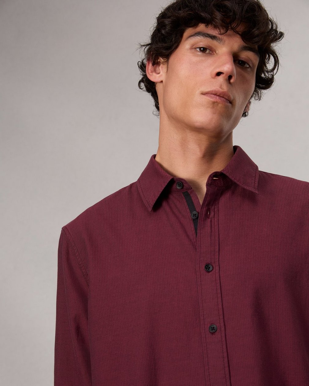 Finch Textured Striped Shirt Red Stripe - Image 6